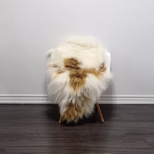 Icelandic sheepskin rug soft silky long wool #C704