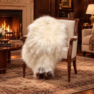 Icelandic Sheepskin Rug, Soft Long Wool #C704