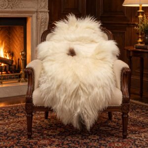 Icelandic Sheepskin Rug, Soft Long Wool #C710
