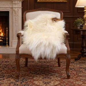 Icelandic Sheepskin Rug, Soft Long Wool #C736