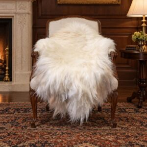 Icelandic Sheepskin Rug, Soft Long Wool #C739
