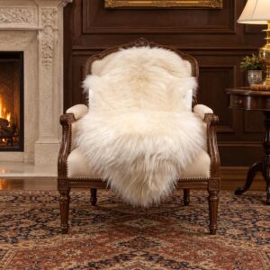 Icelandic Sheepskin Rug, Soft Long Wool #C752