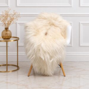 Icelandic Sheepskin Rug, Soft Long Wool #C765