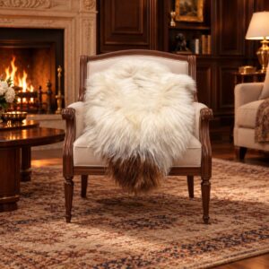 Icelandic Sheepskin Rug, Soft Long Wool #C705