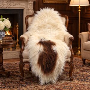 XL Icelandic Sheepskin Rug, Soft Long Wool #C722