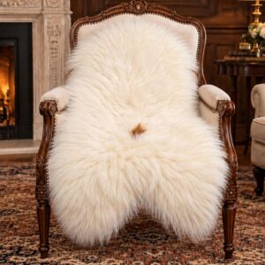 XL Icelandic Sheepskin Rug, Soft Long Wool #C732