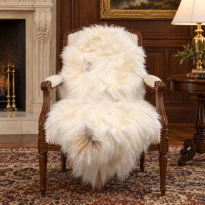 Icelandic Sheepskin Rug, Soft Long Wool #C746