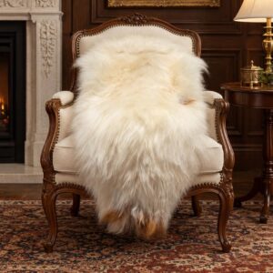 XL Icelandic Sheepskin Rug, Soft Long Wool #C758