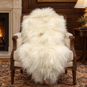 Icelandic Sheepskin Rug, Soft Long Wool #C759