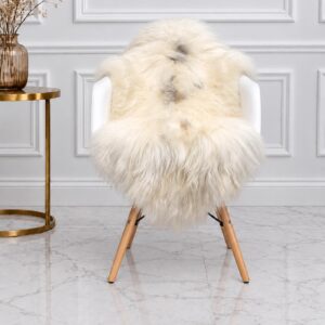 Icelandic Sheepskin Rug, Soft Long Wool #C786